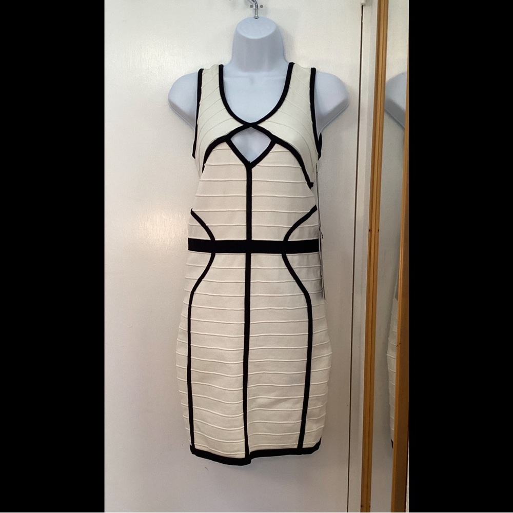 BNWT Black and White Bodycon Cutout Dress